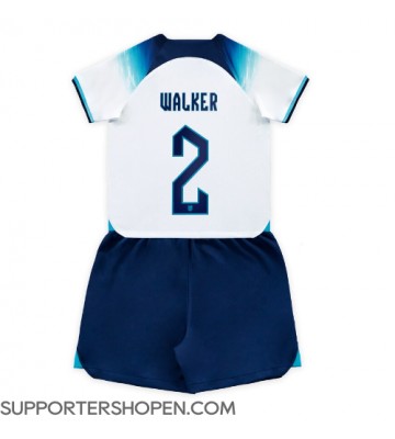 England Kyle Walker #2 Hemmatröja Barn VM 2022 Kortärmad (+ korta byxor)